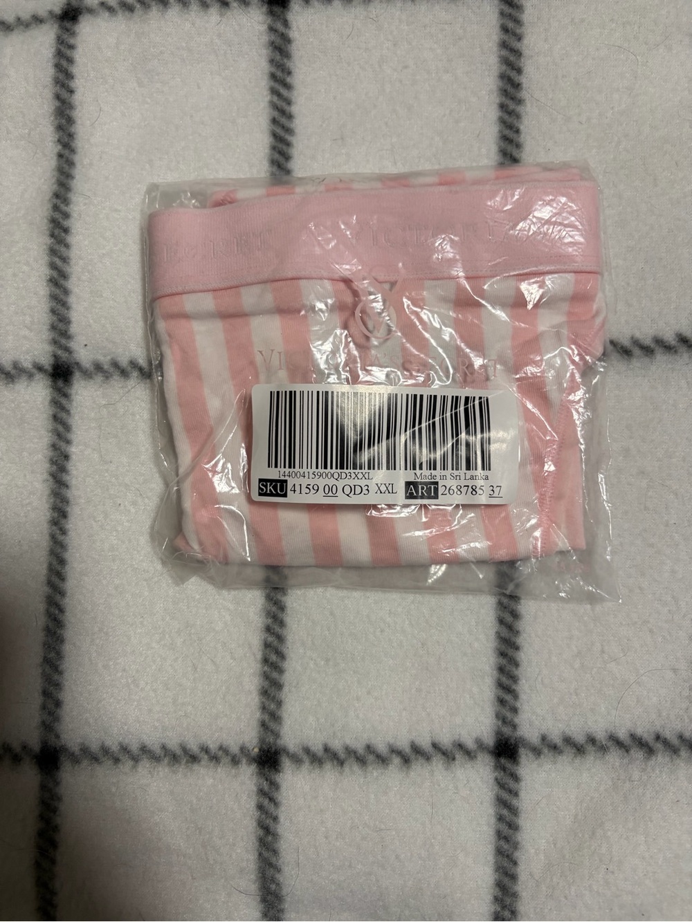 Victoria's Secret Pink and White Striped Bikini Briefs